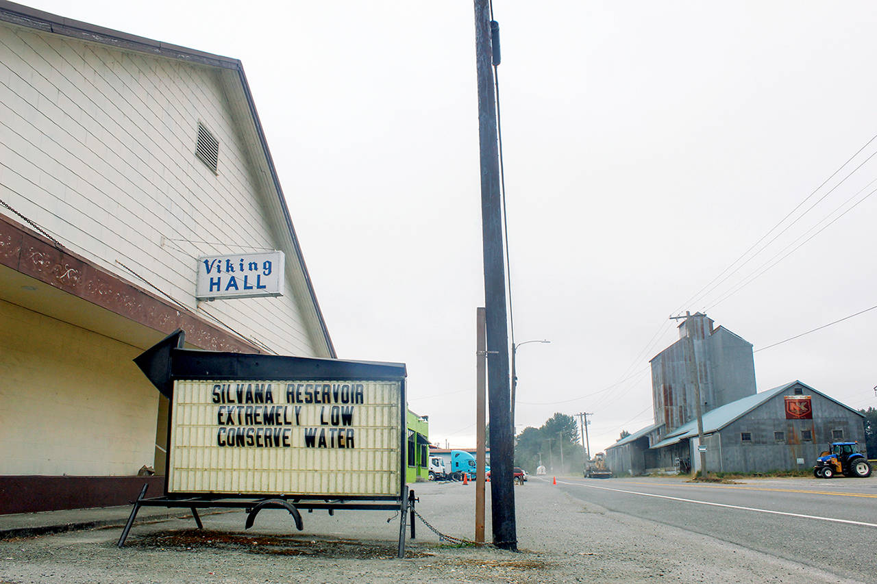 Silvana’s 37,000-gallon water reserve ran low in late July after a tent stake punctured a waterline. The hole was patched by the end of the month. (Joey Thompson / The Herald)