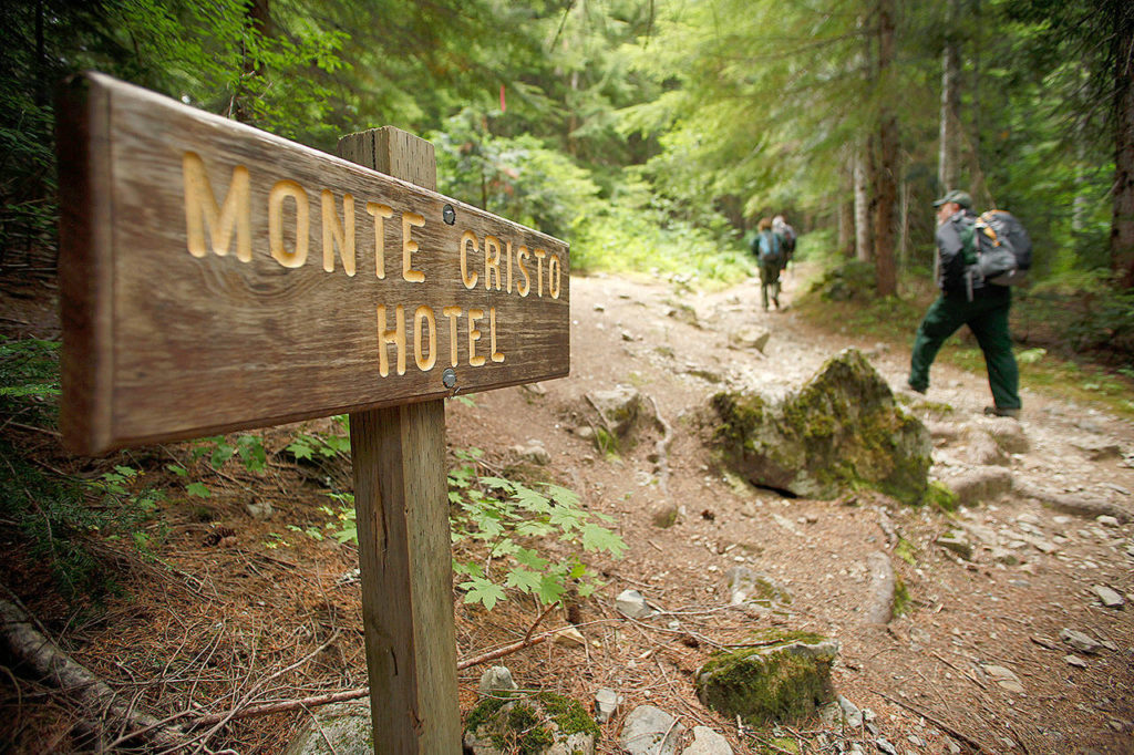 The trail to the old Monte Cristo townsite, near Barlow Pass on the Mountain Loop Highway. (Mark Mulligan / Herald file)
