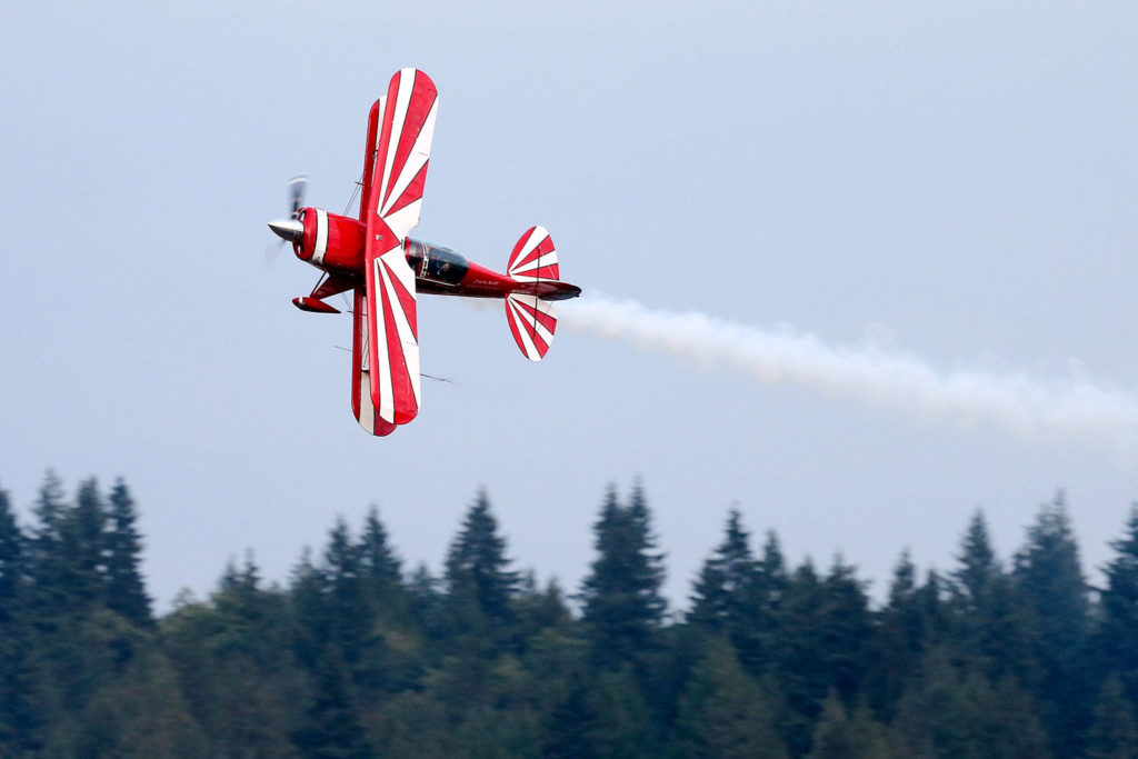 Scenes from the Arlington Fly-in at Arlington Municipal Airport on Friday evening. (Kevin Clark / The Herald)
