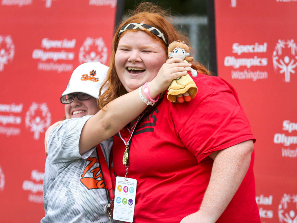 Scenes from the Bocce tournament during the Special Olympics Washington Summer State Games Saturday morning at Kasch Park in Everett on August 17, 2019. (Kevin Clark / The Herald)
