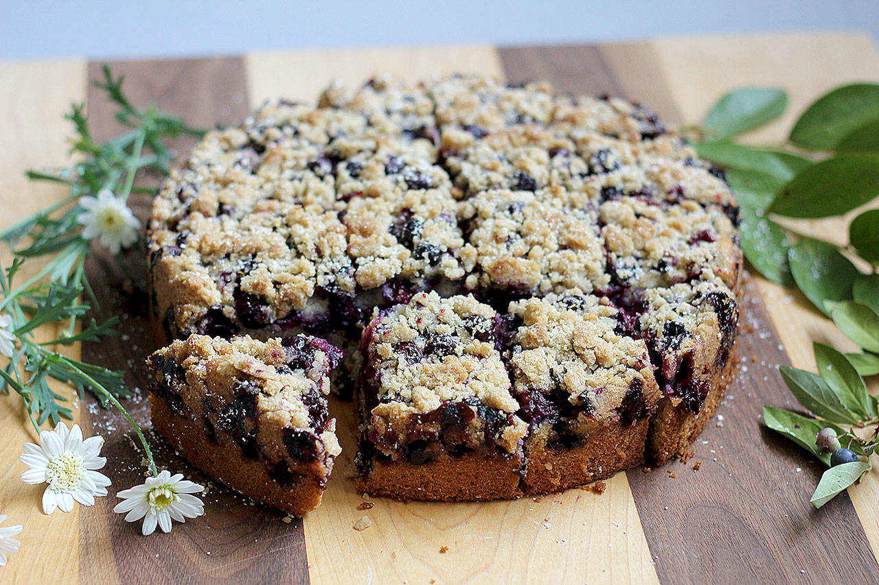 This blueberry buckle is made with triple the cardamom found in most recipes and drops the cinnamon altogether. (Celeste Gracey)