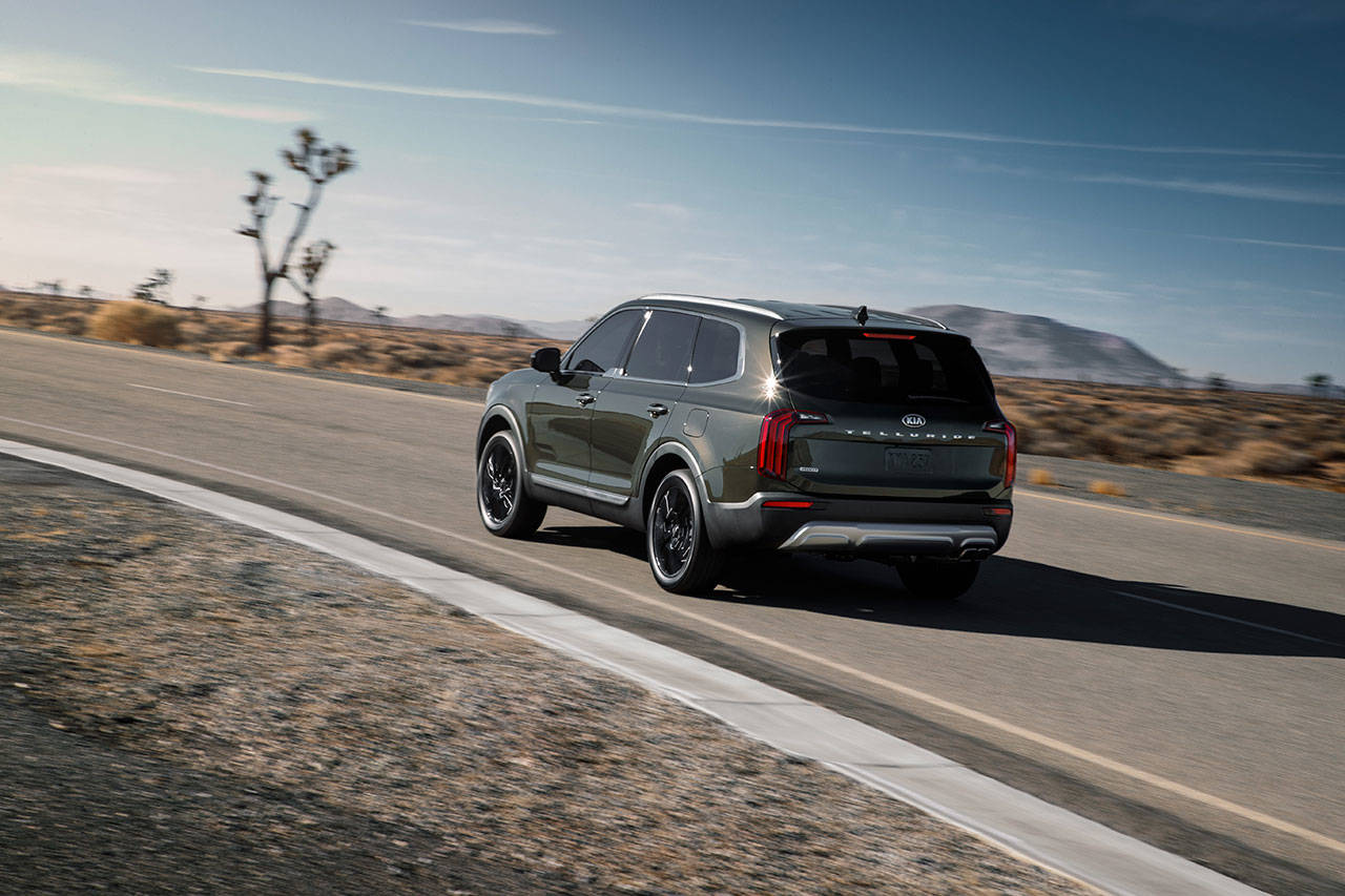 Cargo carrying capacity of the 2020 Kia Telluride is generous: up to 87 cubic feet with second- and third-row seats folded. (Manufacturer photo)