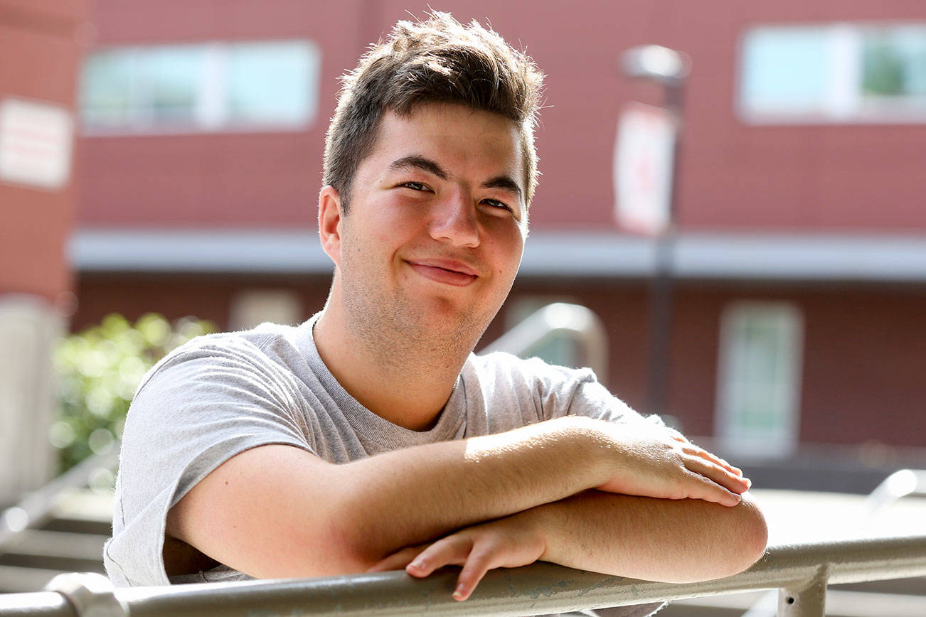 Jack Kuna, 17, is a equipment manager for the Snohomish football and is this week’s Super Kid. (Kevin Clark / The Herald)