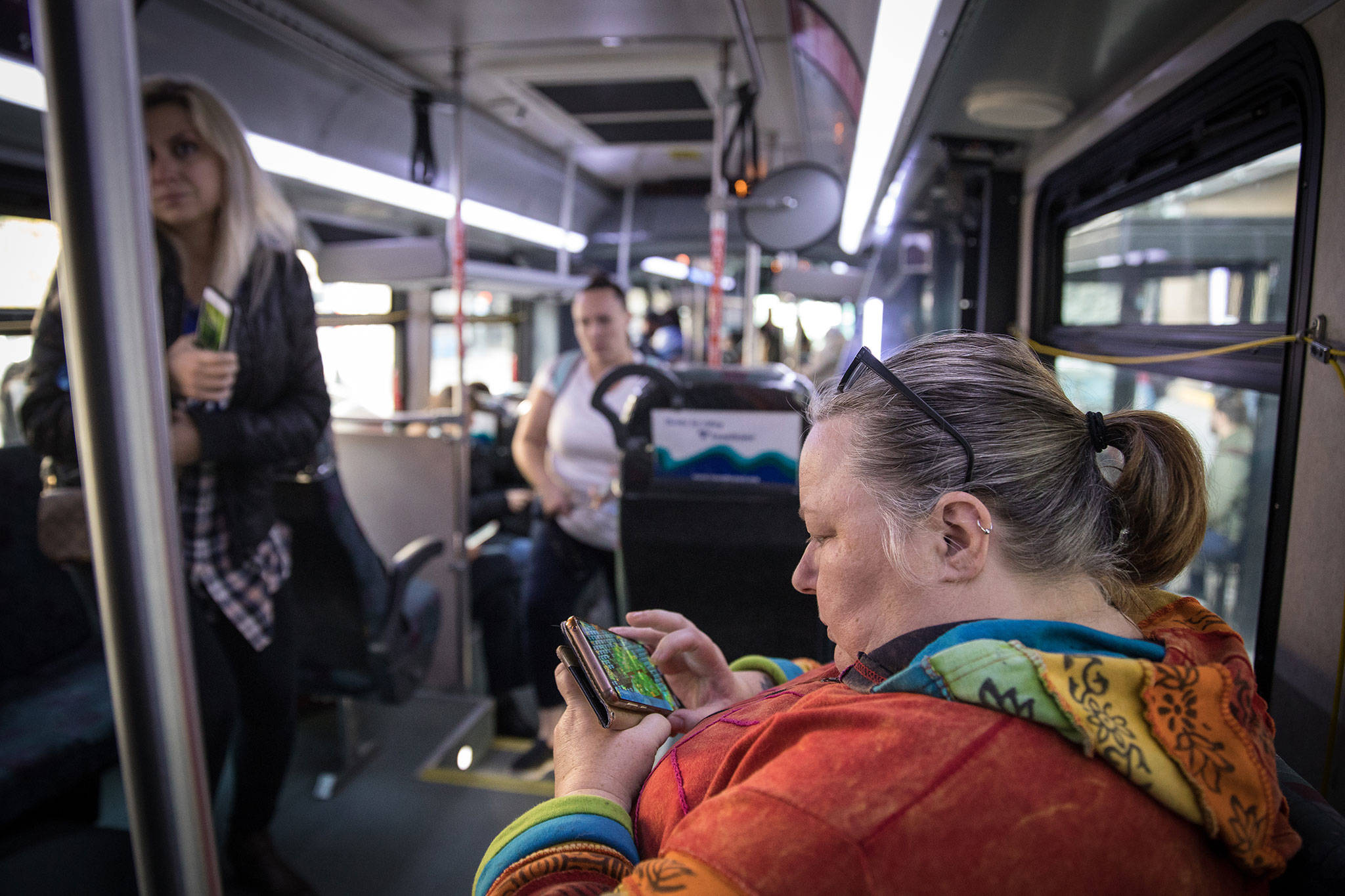 Tamara Burks and her husband moved south to Lynnwood from Everett this week after finding an apartment within their budget, shaving off time in her long work commute to south Seattle. (Lizz Giordano / The Herald)
