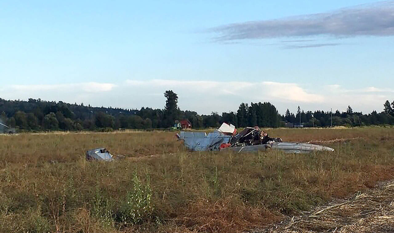 The home-built, single-engine fixed-wing plane crashed north of Marysville on Aug. 14, killing pilot Greg Capes. (Marysville Police Department, file)