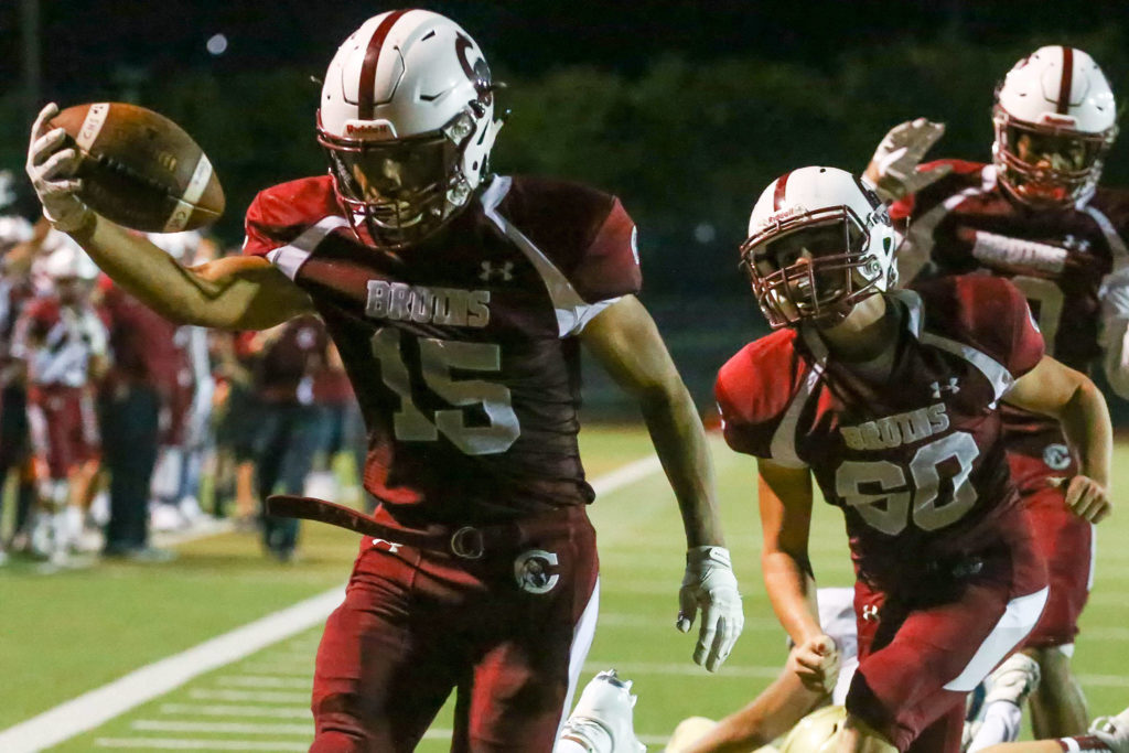 Davanta Murphy-McMillan and the Bruins steamrolled Everett for their third consecutive victory in the Battle of Broadway rivalry. (Kevin Clark / The Herald)
