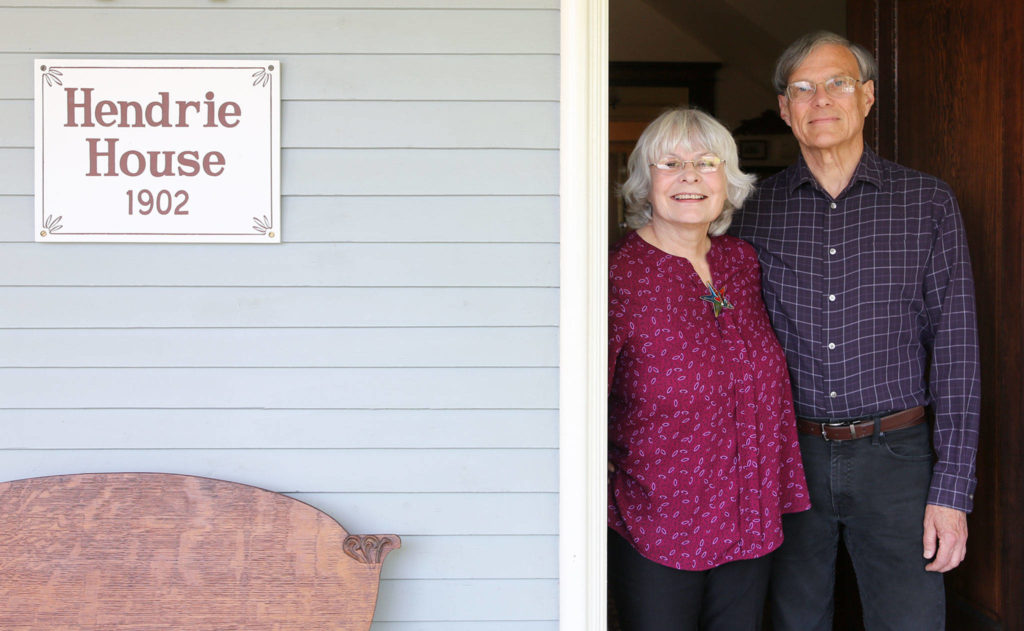 Candice Jarrett and husband David Cordell moved into the Hendrie house, built in 1902, six years ago.
(Kevin Clark / The Herald)
Candice Jarrett and husband David Cordell moved into the Hendrie House six years ago. (Kevin Clark / The Herald)
