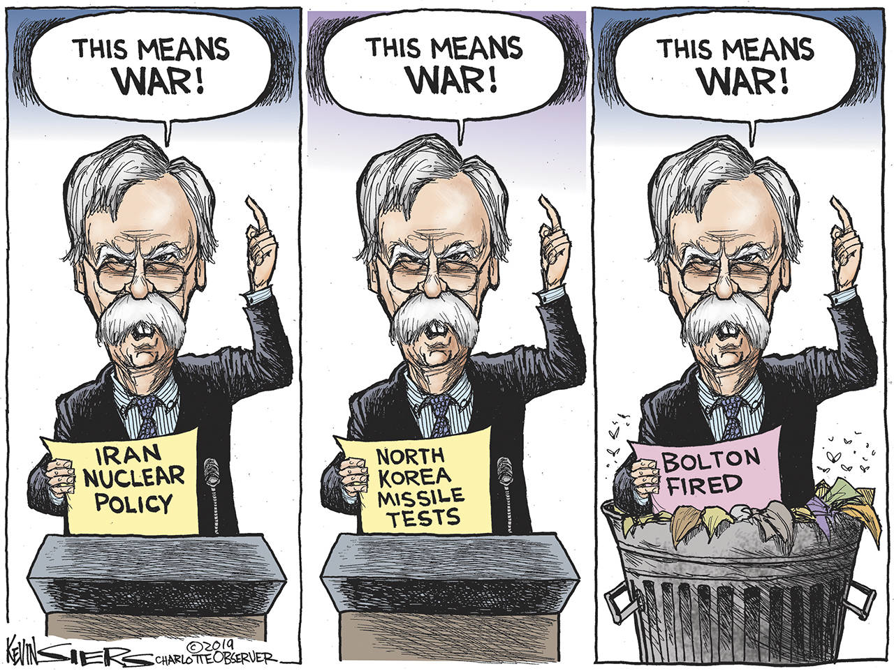 Editorial cartoons for Thursday, Sept. 12