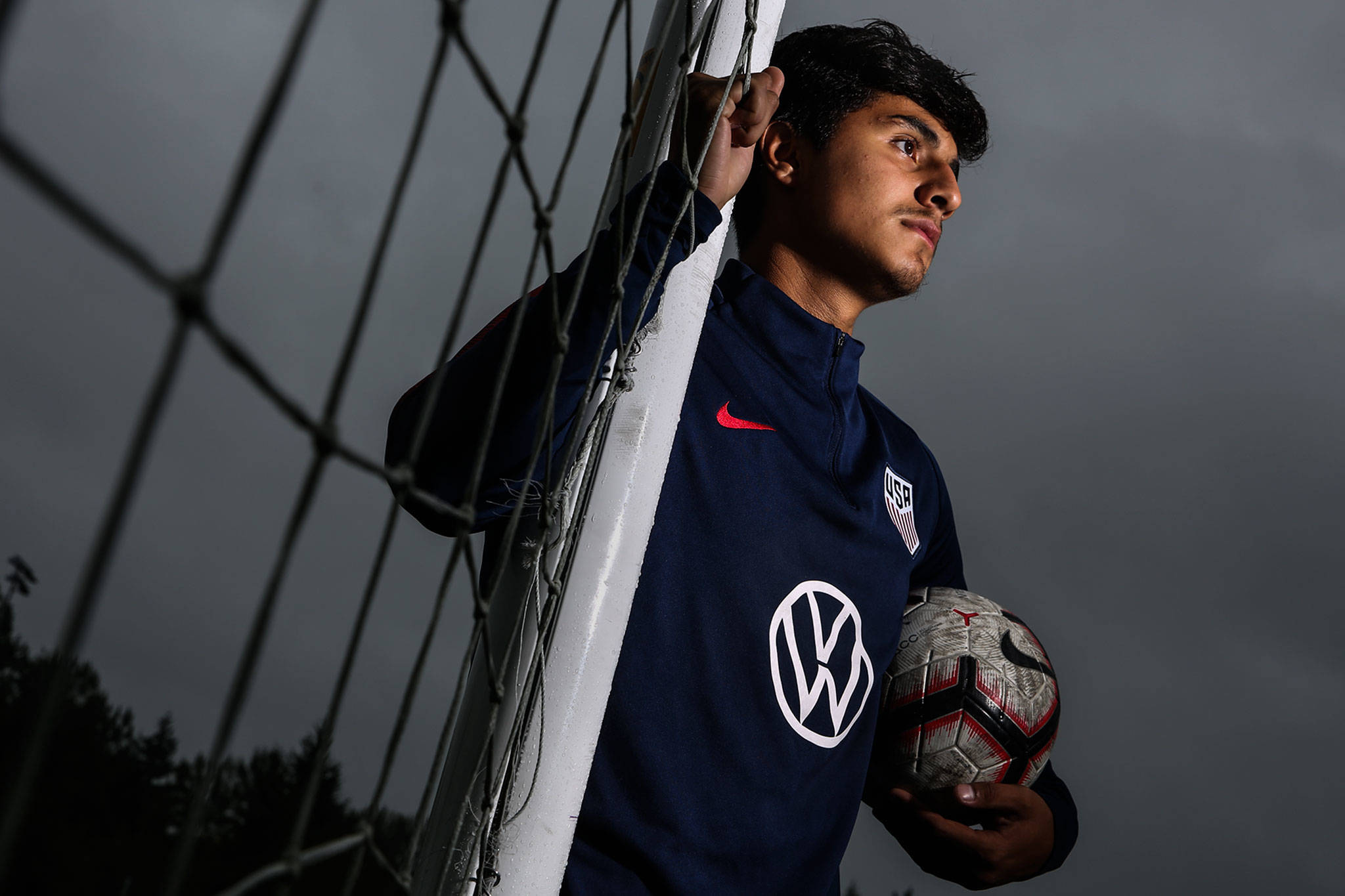 Angel Martinez, 14, is a freshman at Mariner High School and a member of the U-15 national boys soccer team. (Kevin Clark / The Herald)