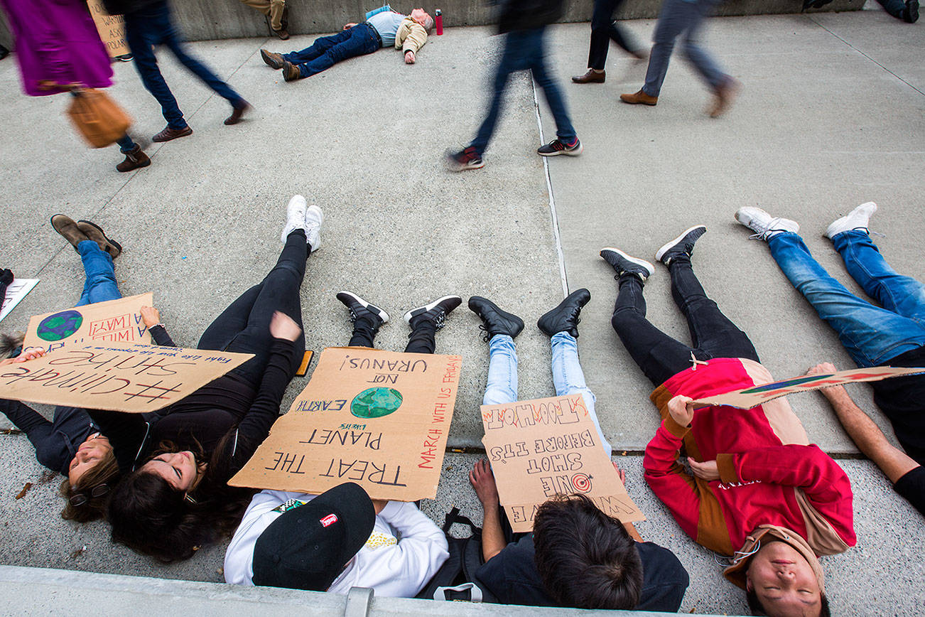 Everett ‘die-in’ was part of worldwide climate change protests
