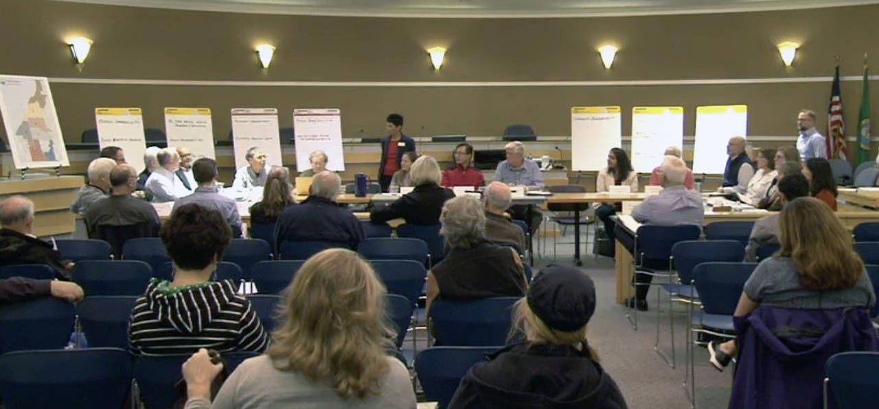 The Edmonds Citizen Advisory Housing Commission met Thursday in the council chambers. (City of Edmonds)