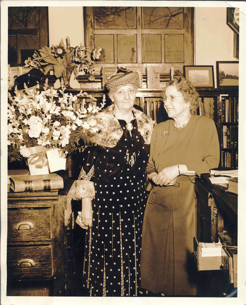 Catherine McMurchy (right) with fellow librarian Emma Patric in the 1950s. (Everett Public Library)
