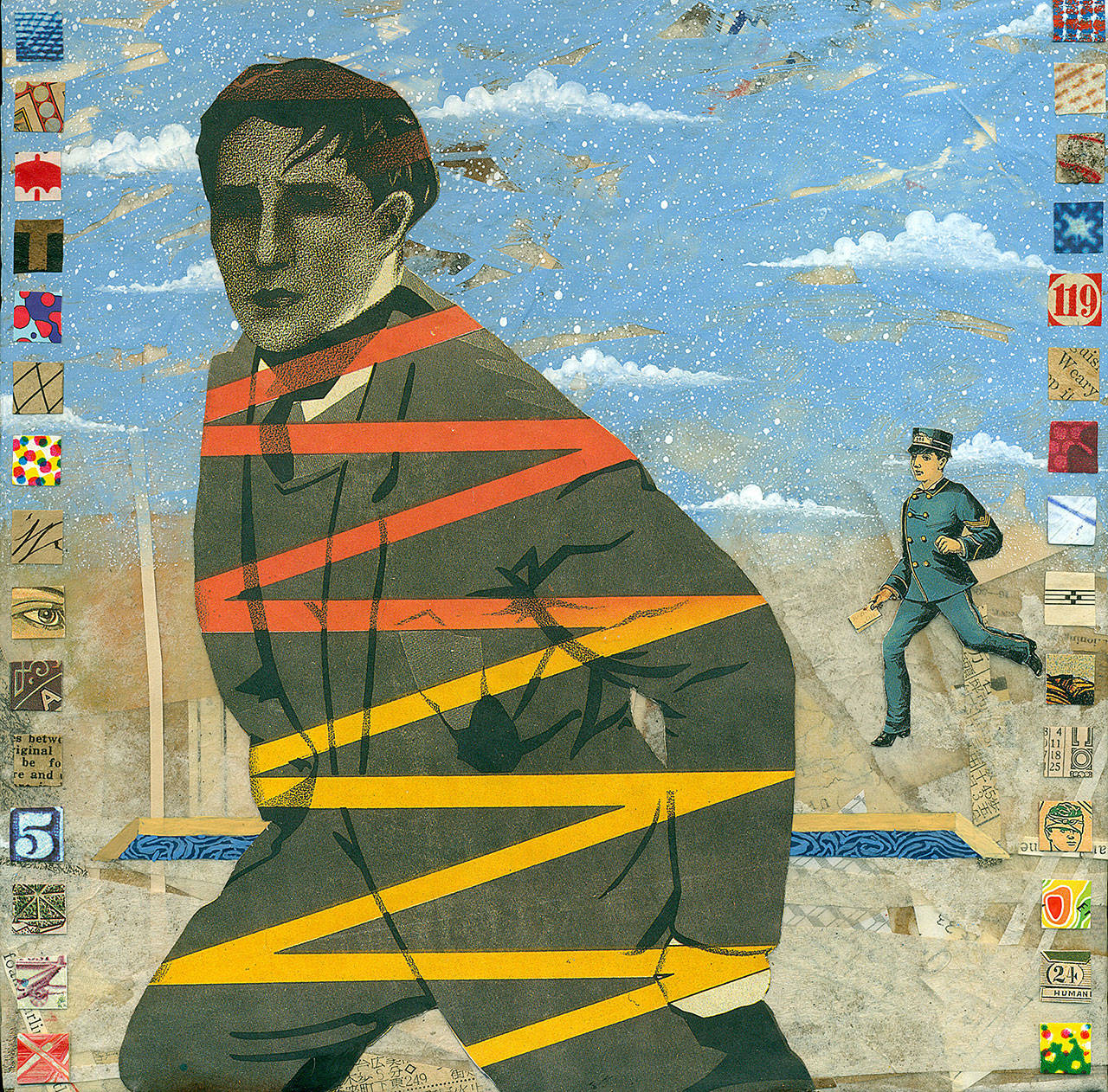 “The Message” by Robert Stockton is on display at Rosehill Community Center in Mukilteo.