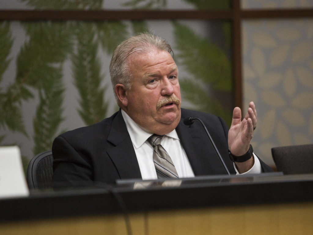 Snohomish County Sheriff Ty Trenary. (Olivia Vanni / The Herald)
