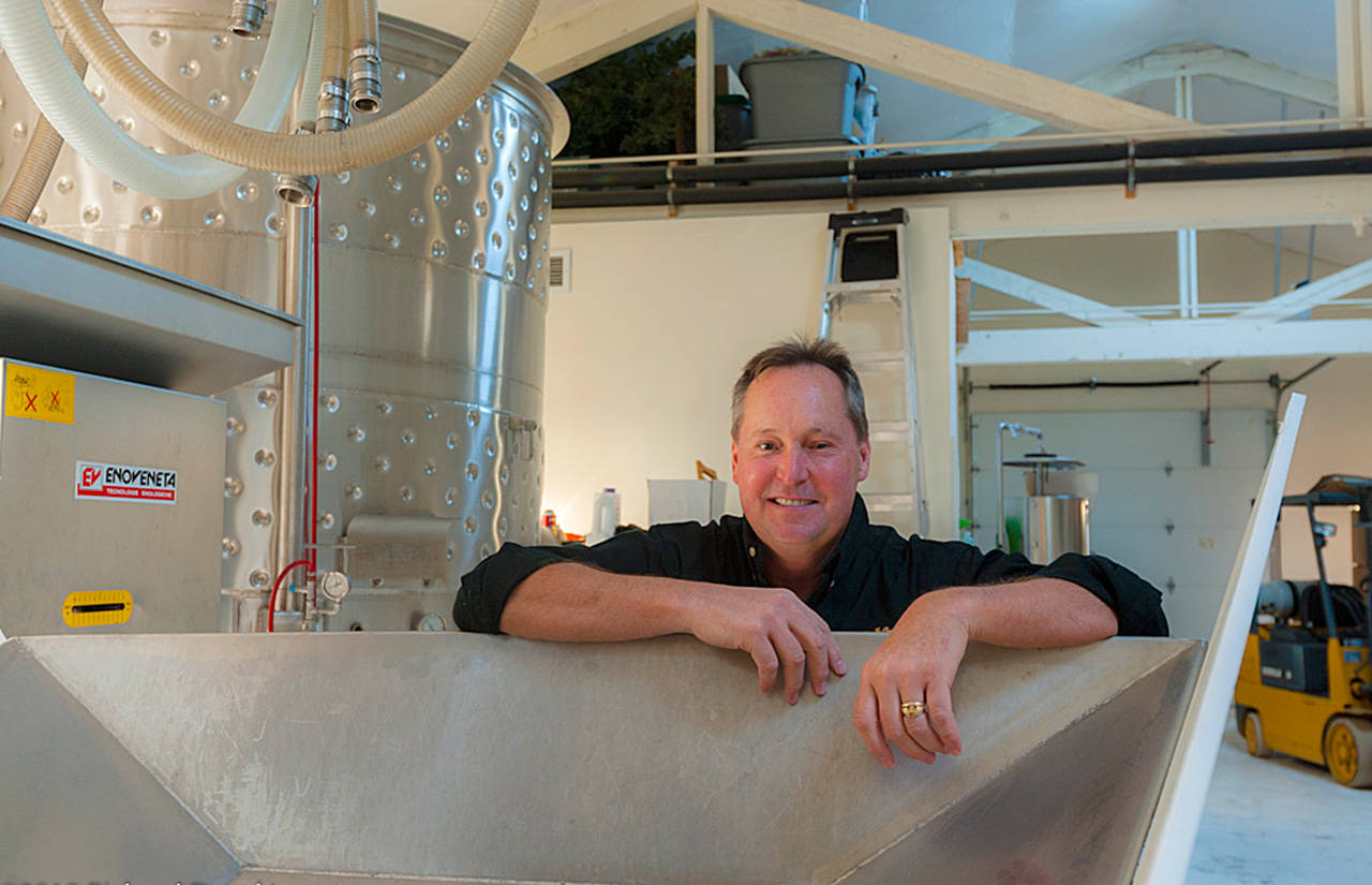 Doug Brazil served in the U.S. Navy for two decades as a helicopter pilot before retiring to launch Chateau Faire Le Pont Winery in 2002. (Richard Duval Images)