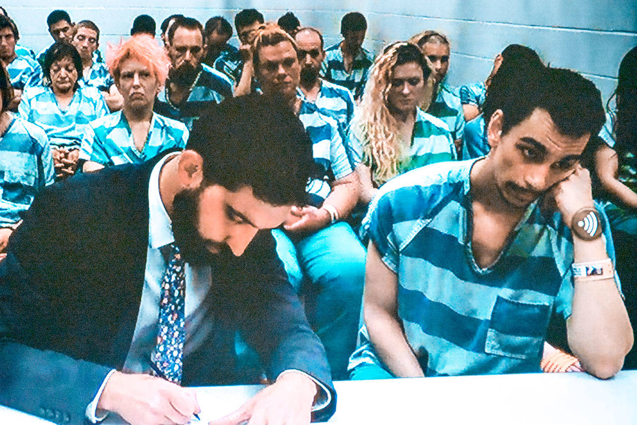 Zachary Madding, pictured here in 2018, was accused of holding down his ex-girlfriend at a Mukilteo motel, to force Xanax down her throat and fentanyl into her nose. A jury found him guilty Friday. (Caleb Hutton / Herald file)
