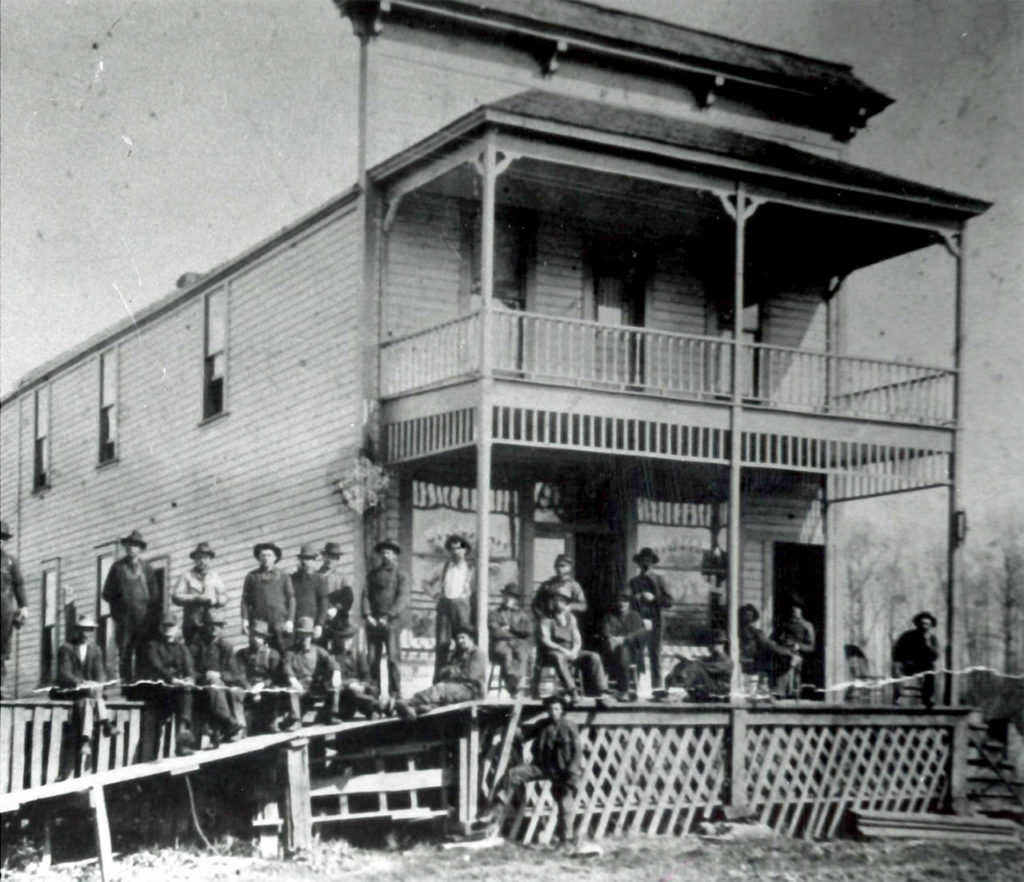 An undated photo shows a Silvana hotel after it caught fire and was rebuilt. Viking Hall is now in its place. (Robin Monson Sather)
