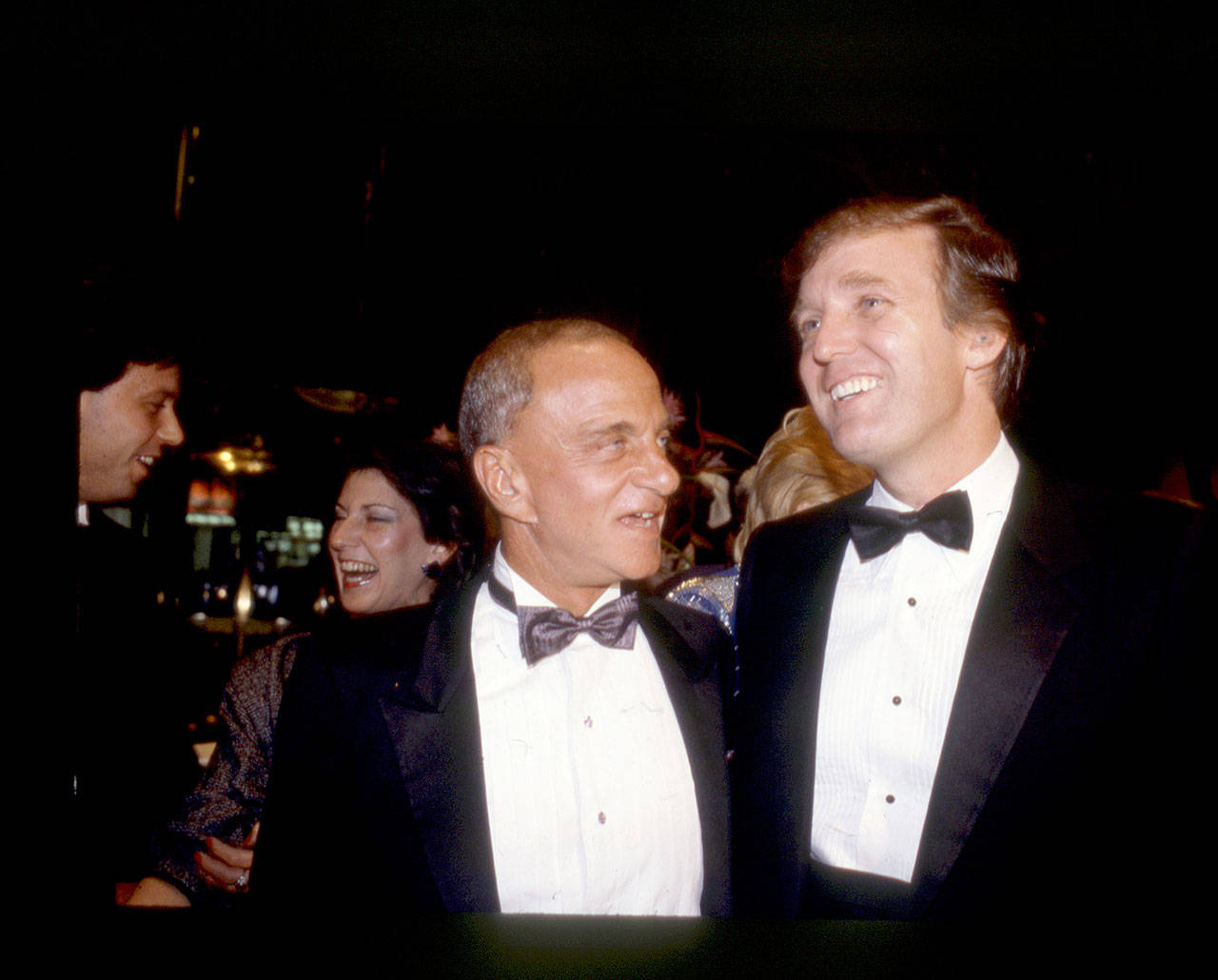 Roy Cohn, shown here with a young Donald Trump, is the subject of the documentary Wheres My Roy Cohn? Cohn, a notorious hatchet man and political fixer, was Trumps mentor in the 1970s and 80s. (Sony Pictures Classics)