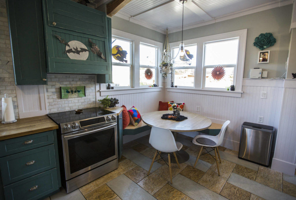 The kitchen has a breakfast nook. (Olivia Vanni / The Herald)
