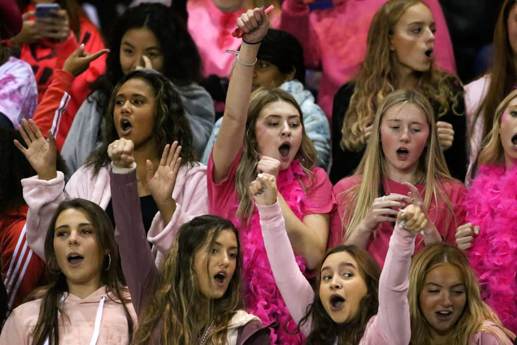 Lake Stevens dominates Glacier Peak 41-3 Friday night at Veterans Memorial Stadium in Snohomish on October 11, 2019. (Kevin Clark / The Herald)
