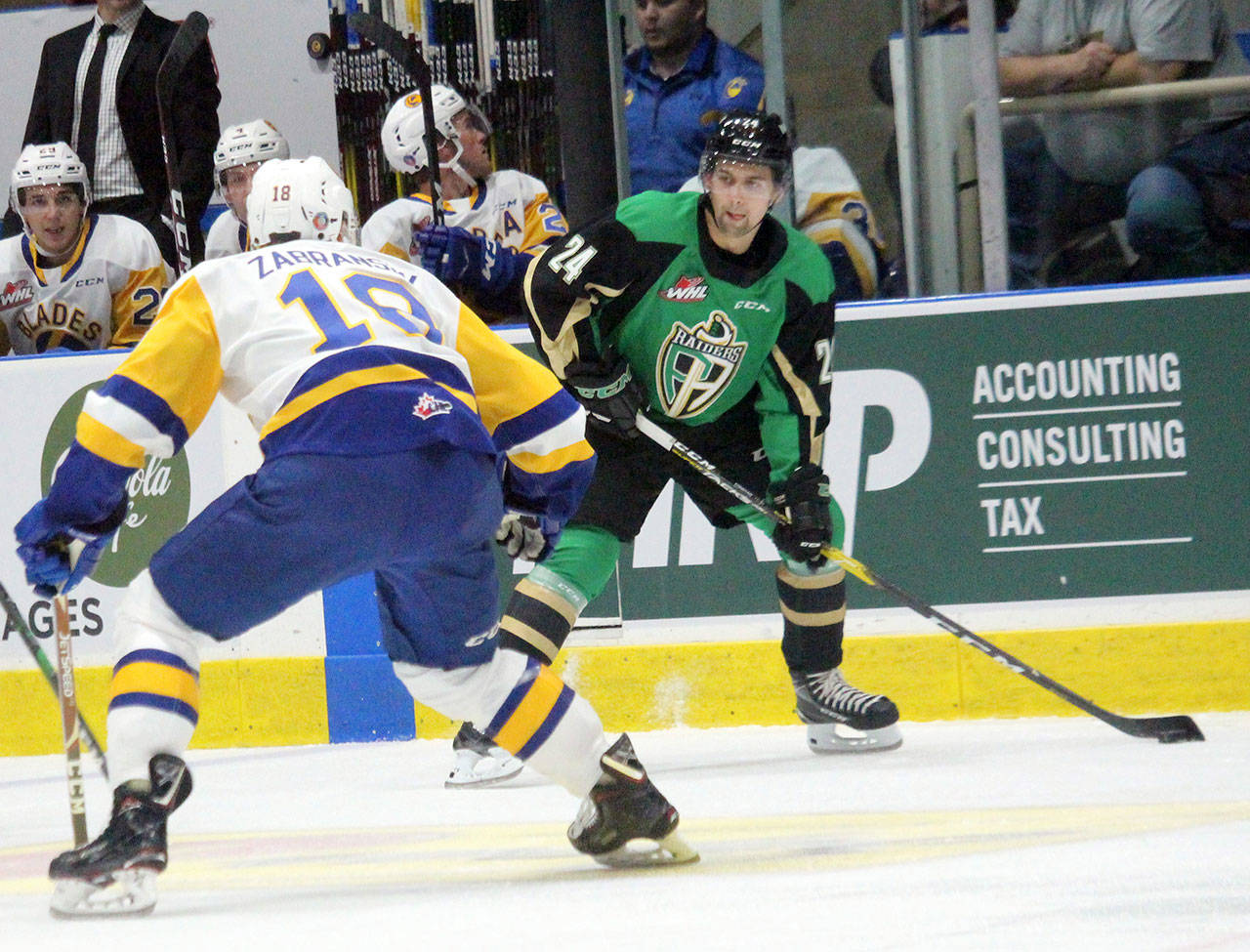 Forward Cole Fonstad had nine points (two goals, seven assists) for the Prince Albert Raiders this season. (Lucas Punkari/Prince Albert Daily Herald)