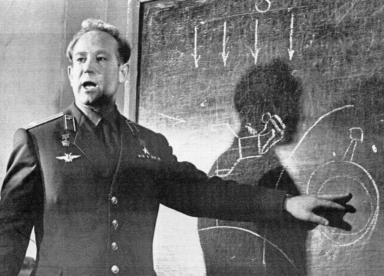 Cosmonaut Alexei Leonov, who stepped into space from the Voskod-2 spaceship, speaks in Moscow, Russia, on March 26, 1965. Leonov, the first human to walk in space, died in Moscow on Friday. He was 85. (AP Photo, File)