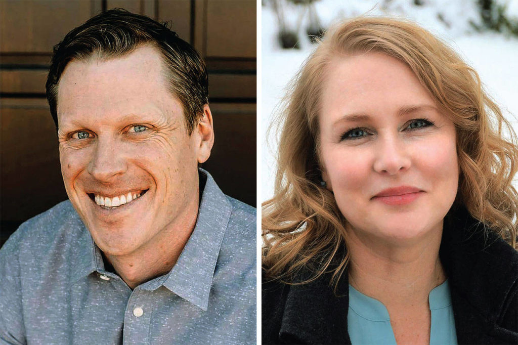 Nathan Monroe (left) and Laura Johnson

