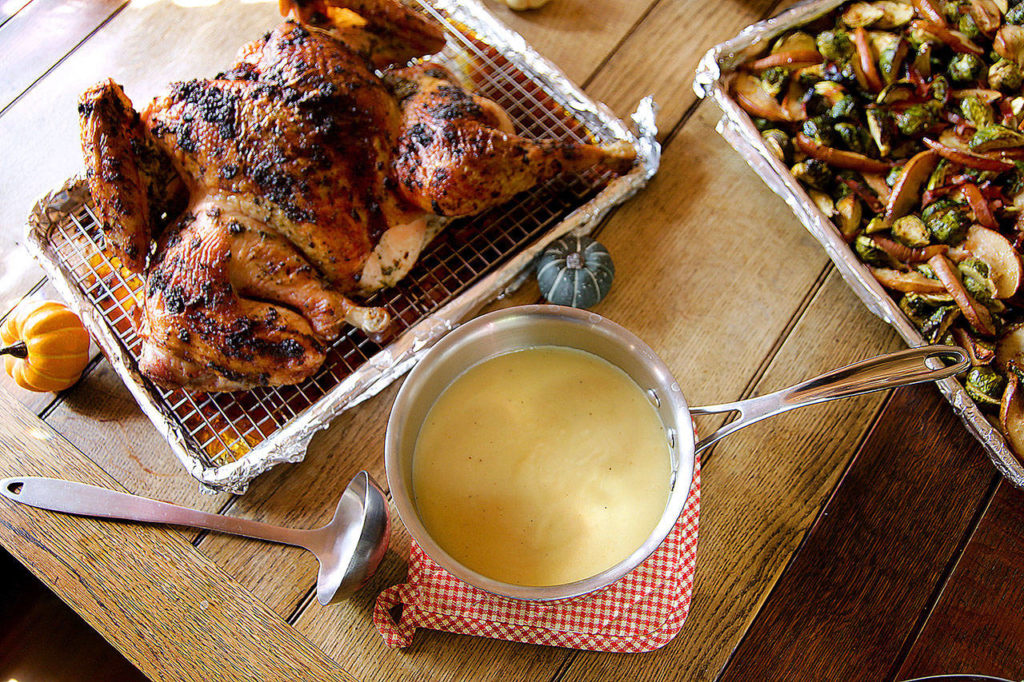 Thanksgiving gravy is the finishing touch. (Kirk McKoy / Los Angeles Times)
