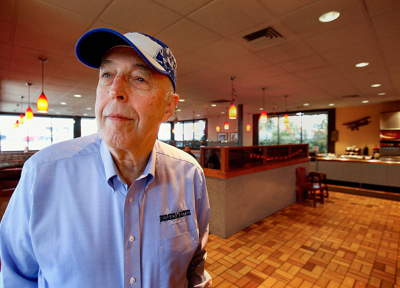 Jack Simmons, owner and manager of Burgermaster on Evergreen Way in Everett, is closing the restaurant. He has been in the restaurant business nearly 40 years. (Dan Bates / The Herald)
