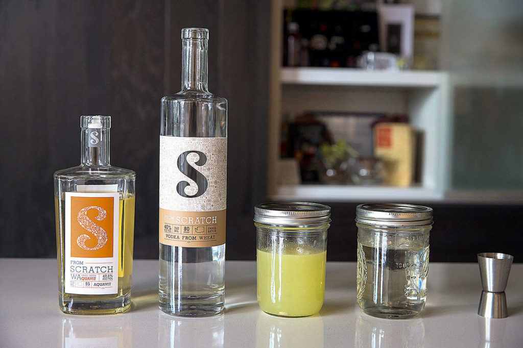 Scratch Distillery’s The Fremont Troll is made with Scratch WAquavit, vodka, lemon juice and simple syrup. (Kevin Clark / The Herald)
