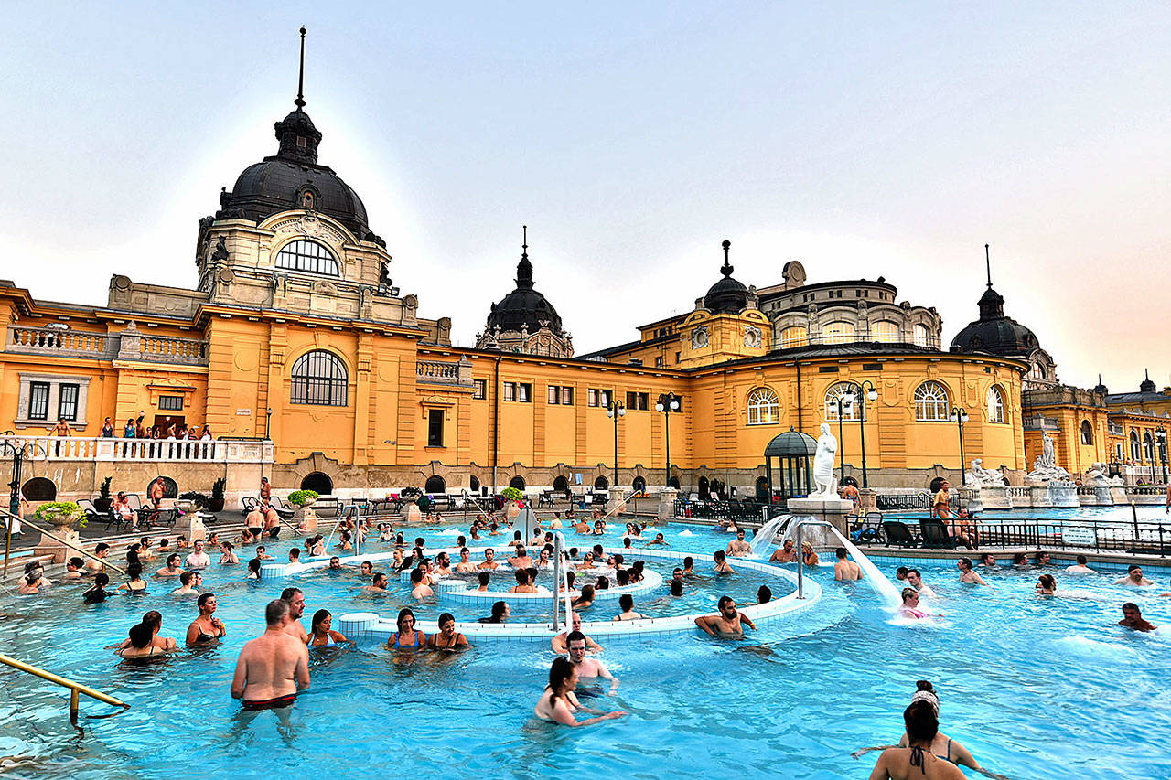 Budapest’s single best attraction: steamy Szechenyi Thermal Bath in City Park. (Rick Steves’ Europe)