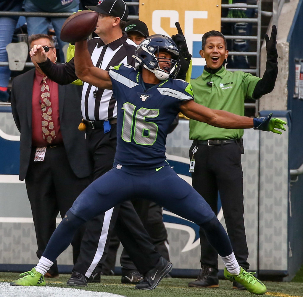 Seahawks beat the Buccaneers 40-34 in overtime Sunday afternoon at CenturyLink Field in Seattle on November 3, 2019. (Kevin Clark / The Herald)
