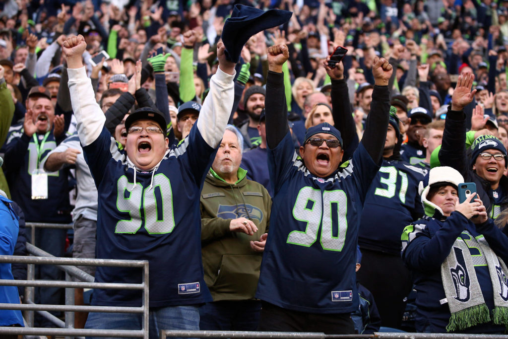 Seahawks beat the Buccaneers 40-34 in overtime Sunday afternoon at CenturyLink Field in Seattle on November 3, 2019. (Kevin Clark / The Herald)
