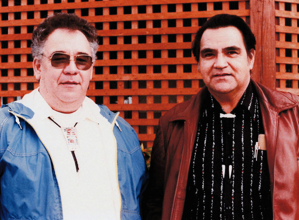 Tulalip Tribal members Bernie Gobin and Stan Jones provided important testimony in federal court cases that expanded Indian fishing rights for many tribes in Washington. They also negotiated with other tribes to define where they could fish. (Courtesy of the Jones Family)
