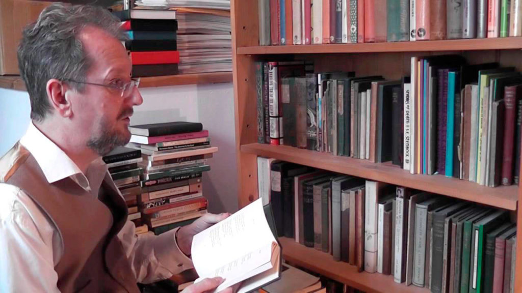 A literary prospector, Mark Valentine chronicles his latest book finds in “A Wild Tumultory Library.” (YouTube)
