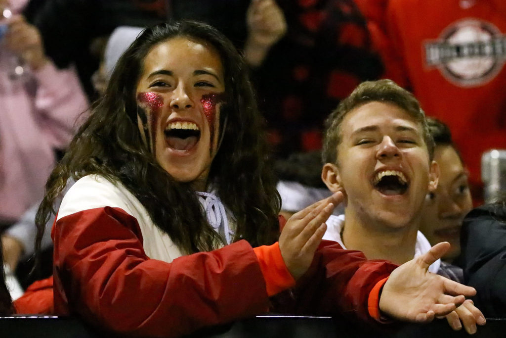 Archbishop Murphy advances over Sedro-Woolley, 23-6, Friday night at Archbishop Murphy High School in Everett on November 8, 2019. (Kevin Clark / The Herald)
