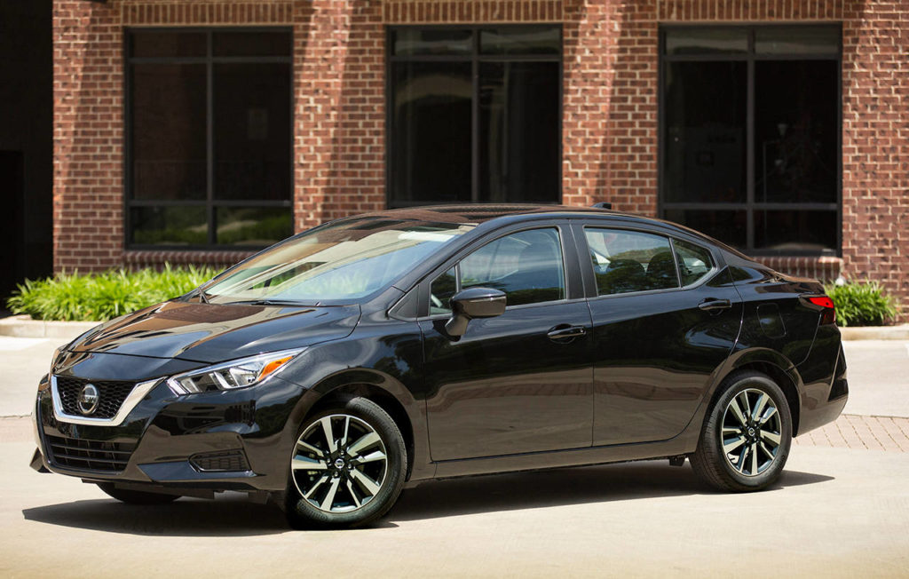 The 2020 Nissan Versa is available in three trims: S, SV, and SR. The SV model is shown here. (Manufacturer photo)
