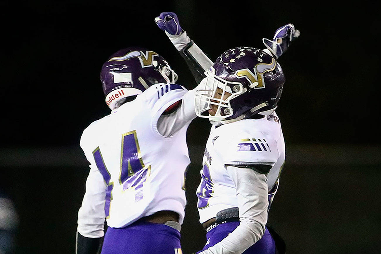 Lake Stevens is one of four Snohomish County high schools that qualified for the football state tournaments, which begin this weekend. (Kevin Clark / The Herald)
