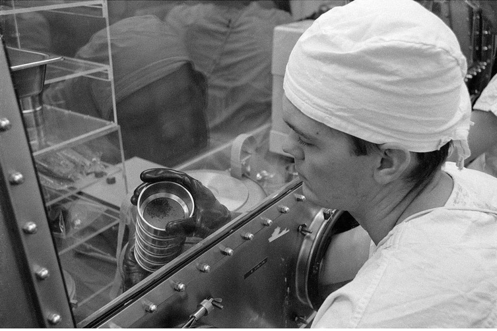 About 50 years ago, Grant Heiken examined samples collected on the moon by astronauts. (Grant Heiken)
