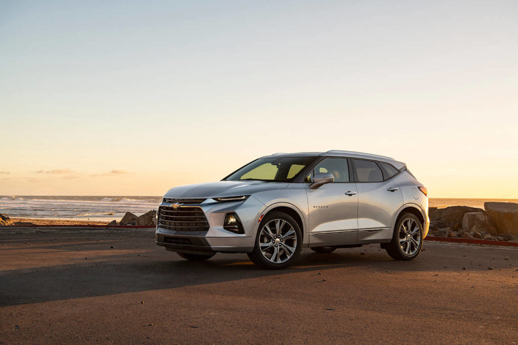 The all-new Chevrolet Blazer has Camaro-inspired styling and is available with several different engine choices, all paired with a nine-speed automatic transmission. (Manufacturer photo)
