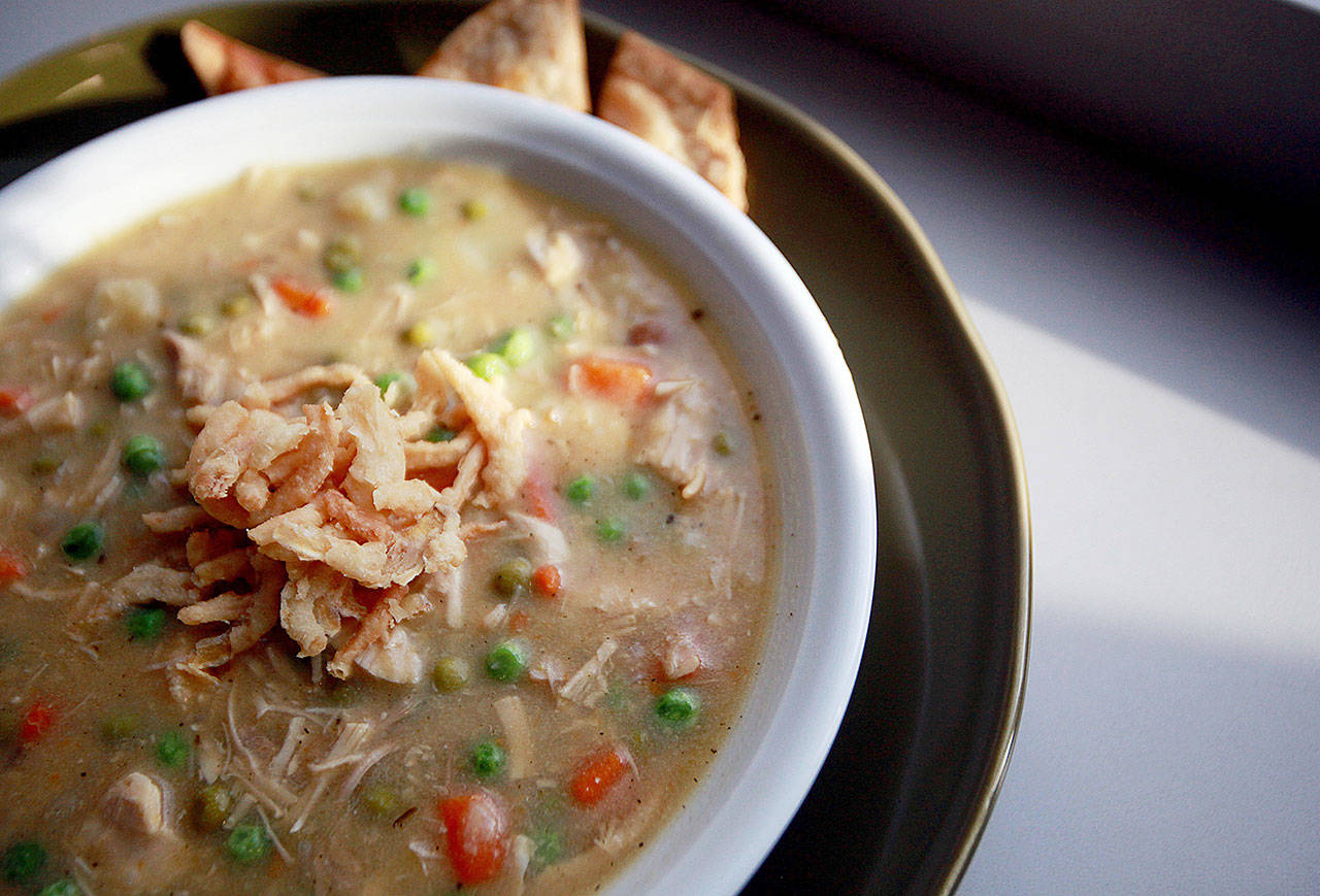 Make turkey pot pie soup with this years Thanksgiving leftovers. (Regina H. Boone/Detroit Free Press)
