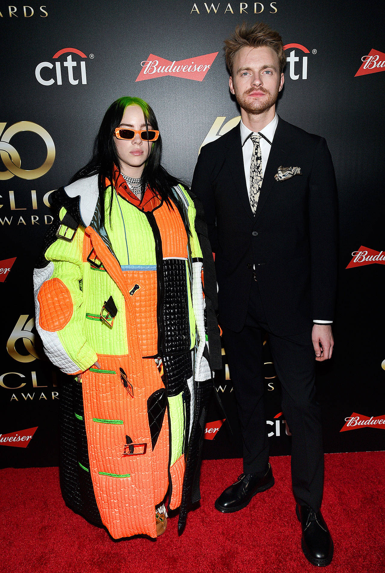 Billie Eilish earned six Grammy nominations on Nov. 20, and Finneas O’Connell, her brother-producer-engineer, earned five nominations. (Associated Press file)