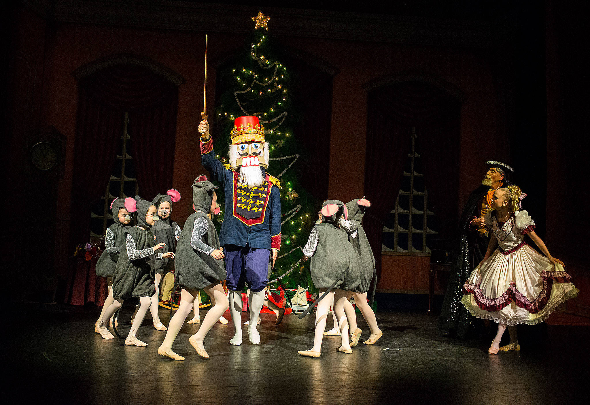 Alderwood Dance Spectrum’s rehearsal of “A Storybook Nutcracker,” an abbreviated version of the original ballet that is intended for young audiences, at the Snohomish PUD Auditorium on Tuesday, Dec. 11, 2018 in Everett, Wa. (Andy Bronson / The Herald)