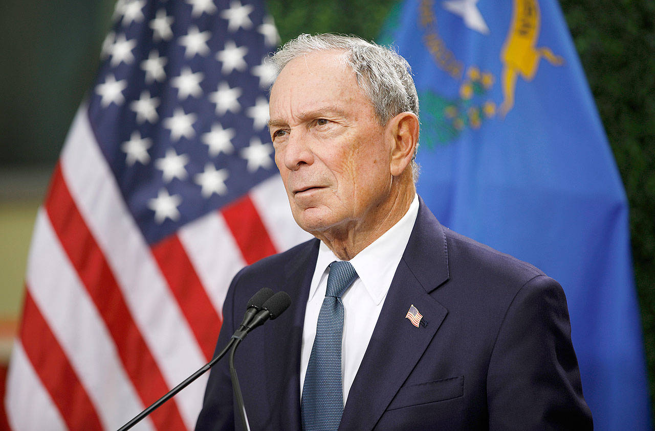 Former New York City Mayor Michael Bloomberg has entered the Democratic race just 10 weeks before primary voting begins. (Associated Press)