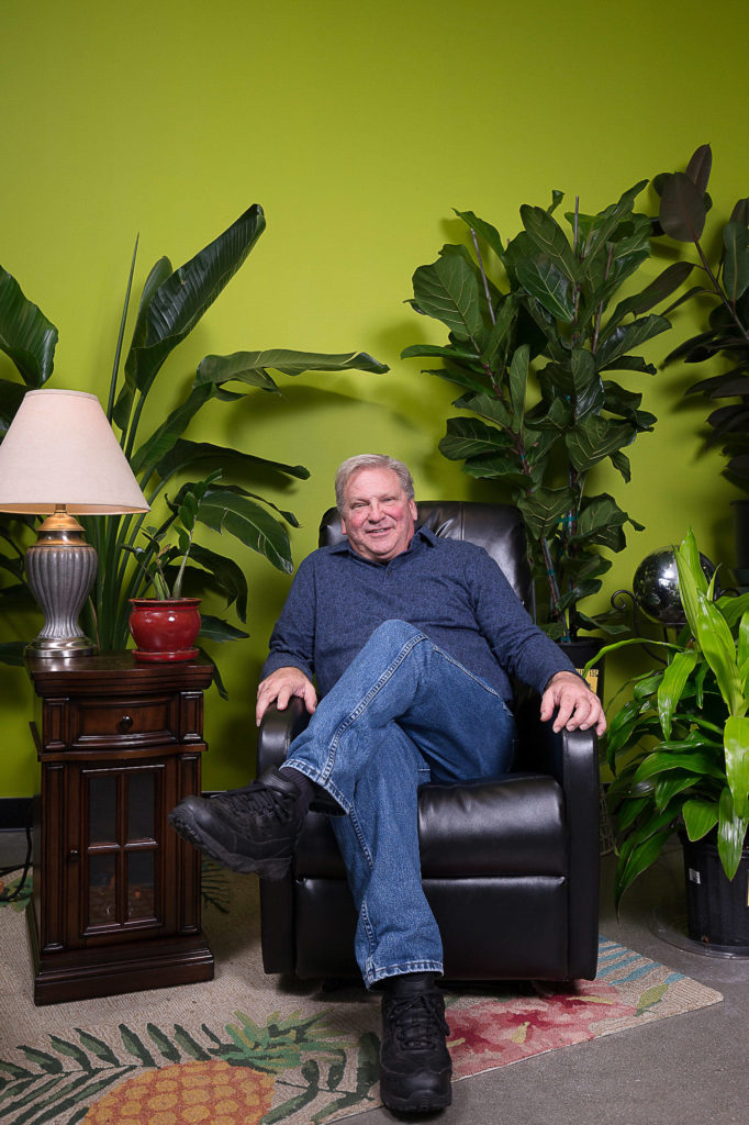 Steve Compton co-owns Houseplants Galore on Everett Mall Way, which opened in July. (Andy Bronson / The Herald)
