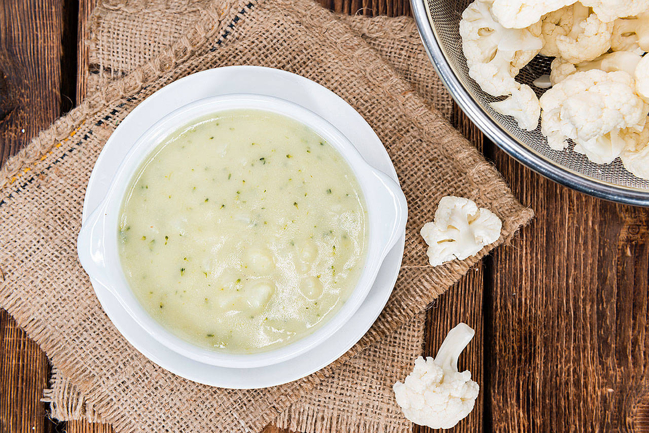 You’ll appreciate cauliflower more when you make roasted cauliflower soup. When roasted and pureed, cauliflower makes for a rich, buttery and nutty soup. (Getty Images)