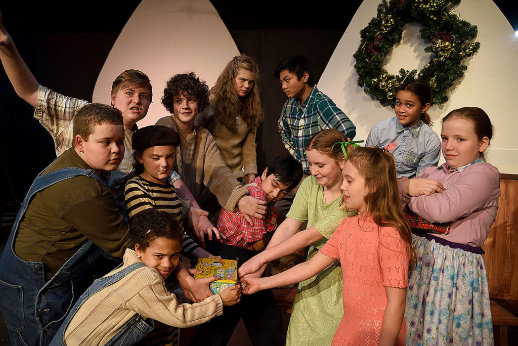 The cast of &ldquo;The Best Christmas Pageant Ever: The Musical&rdquo; are (back row, from left) Alyx Villalobos, Leif Winter, Annie Brediger, Daniel Pham, Trenae Powers and Kaylee Hamilton, as well as (front row, from left) Derek Greene, Amaya Villalobos, Michelle Hall, Gunner Janes, Ava Phillips and Kate Fetters-Walp. (Larry T. Lisk)
