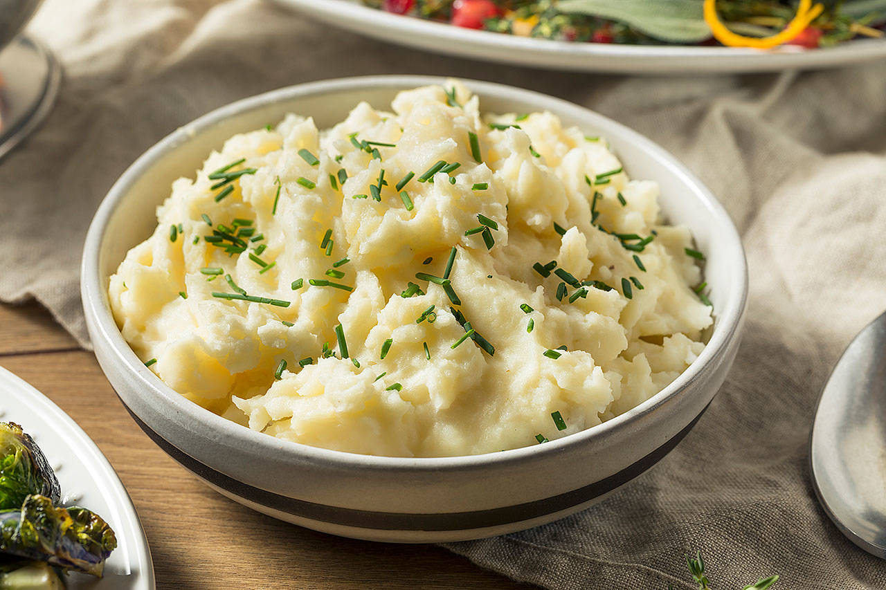Mashed potatoes suffer when they cool down and then need to be reheated, so the goal is to keep them warm until serving time. (Getty Images)