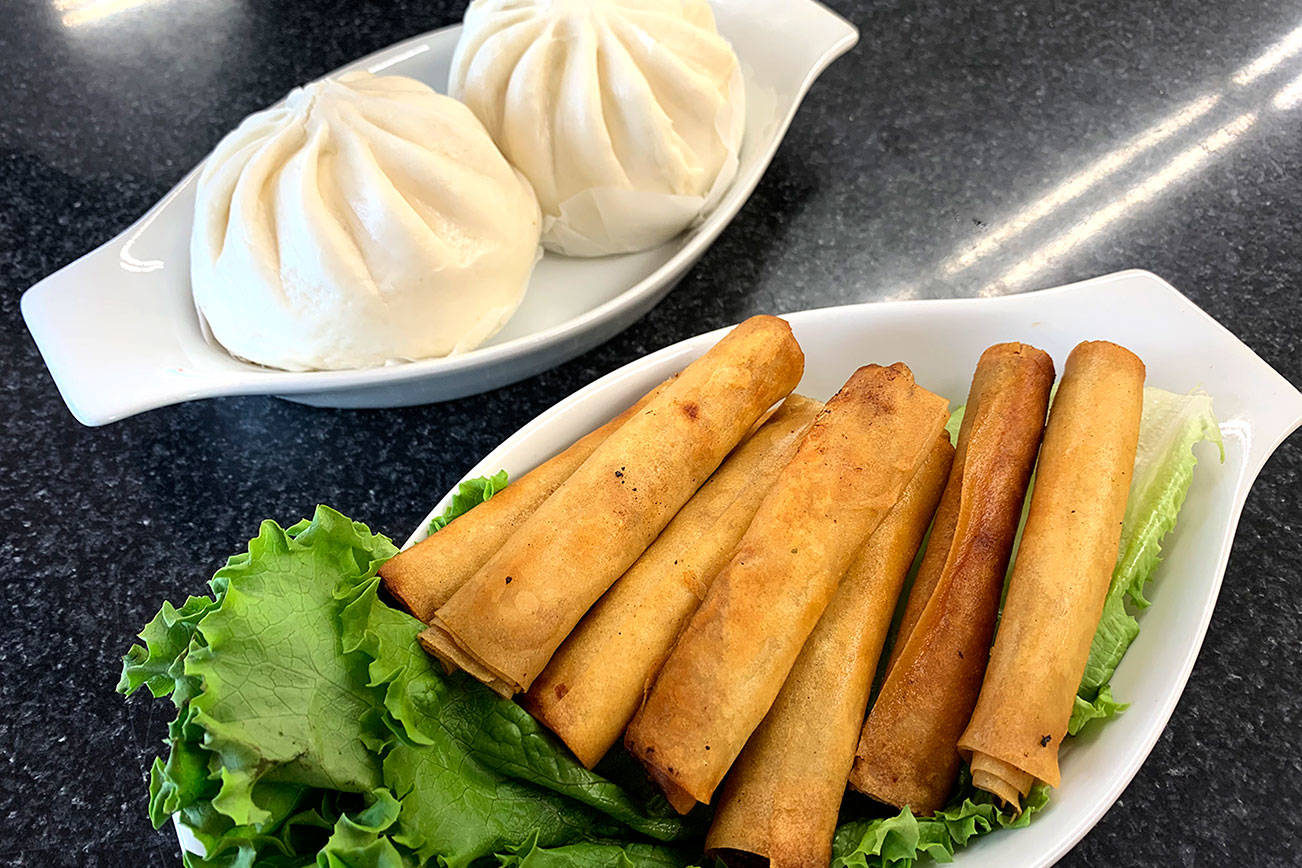 The side dishes are a Filipino treat at Gracie’s Cuisine