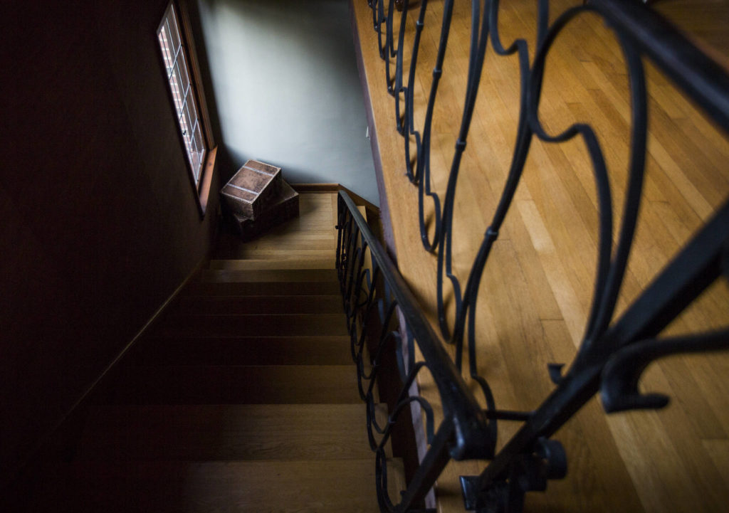 Hardwood floors throughout the VRBO home at 604 Main Street in Monroe. (Olivia Vanni / The Herald)
